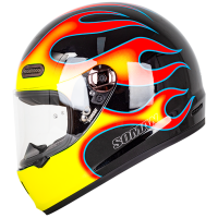 H9 black yellow red flame