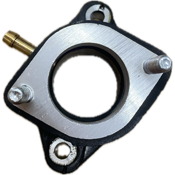Фланец карбюратор (манифолд) FUEGO 166FMM (Loncin RE250) для вакуумного топливного крана — изображение 2
