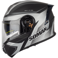 SM965 silver black vision + визор с подогревом — изображение 3