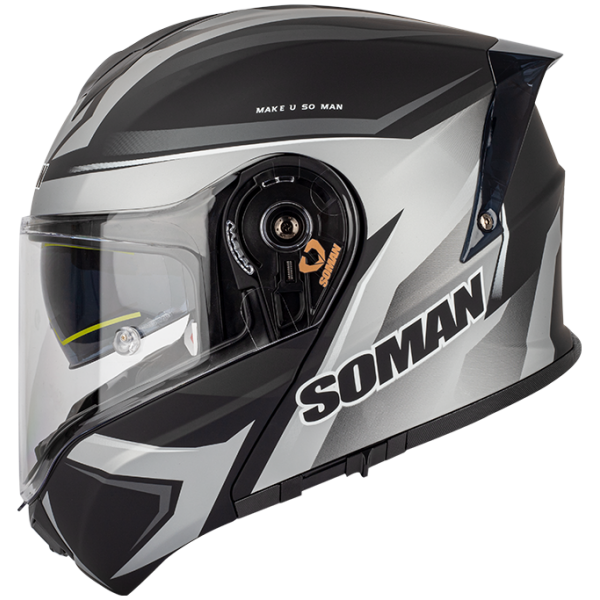 SM965 silver black vision + визор с подогревом — изображение 3